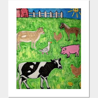 Farm Animals Posters and Art